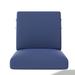 Latitude Run® Indoor/Outdoor Sunbrella Seat/Back Cushion in Blue | 6.5 H x 24.4 W x 23 D in | Wayfair BC600B0267F34AE6BC01D8C757EA0127