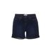 Croft & Barrow Denim Shorts: Blue Solid Mid-Length Bottoms - Women's Size 10 Petite - Indigo Wash