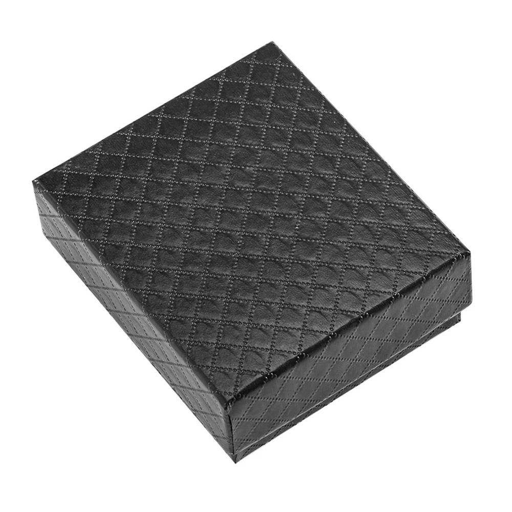 Boîte rectangulaire noire pour montres de poche, coffrets cadeaux classiques