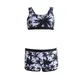 Short haut court pour femme tankini sportif vêtements de plage arbre 2 pièces