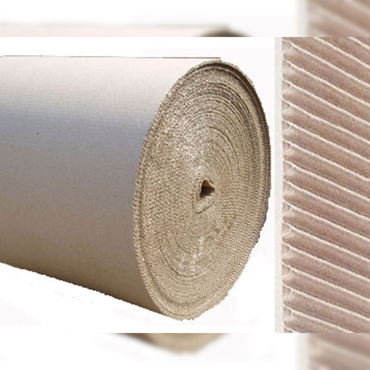 VEPATIM Rollenwellpappe Wellpappe auf Rolle 80cm x 70m B-Welle Image