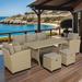 Malwee 6 Pieces Outdoor Furniture Sets,Wicker Rattan Patio Furniture Set,Sectional Sofa Set with Chair, Stools and Table
