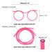 5 Pcs Straw Glasses, Plastic Round Novelty Drinking Eyeglasses Straws - Multicolor