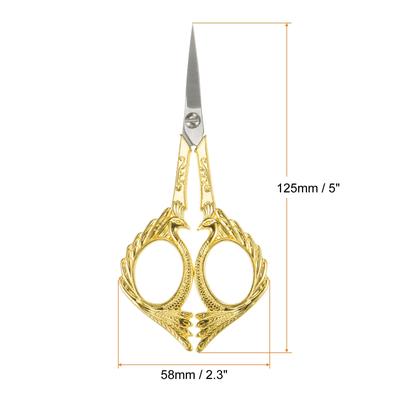 5" Stainless Steel Vintage Bird Style Scissors for Embroidery Sewing