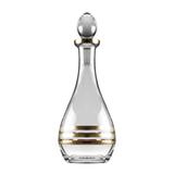 Majestic Gifts Inc. Glass Wine Decanter W/ Stopper-Gold Design 48 Oz.