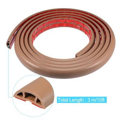 Floor Cord Cover Cable Protector 0.4" W x 0.24" H Cable Management