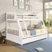 Twin over Full Solid Wood Bunk Bed with Two Storage Drawers