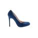 Barneys New York Heels: Pumps Stilleto Cocktail Party Blue Print Shoes - Women's Size 40 - Round Toe