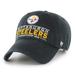 Men's '47 Black Pittsburgh Steelers Vernon Clean Up Adjustable Hat