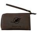 Brown Miami Dolphins Cell Phone Wristlet Wallet