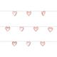Litecraft - Glow Hearts Wooden String Lights Integrated led Fittings - Pink