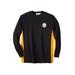 Men's Big & Tall NFL® Long-sleeve waffle crewneck by NFL in Pittsburgh Steelers (Size 3XL)