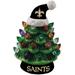 New Orleans Saints 8" Light Up Ceramic LED Christmas Tree