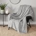 Lucky Brand Embossed Cable Reversible Faux Fur Throws Faux Fur in Gray | 70 H x 50 W in | Wayfair LBW020434