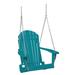 Highland Dunes Dahms Porch Swing Plastic in Blue | 34.5 H x 28 W x 30.5 D in | Wayfair 520617F25FFB494A897D4D9DA1F86DA6