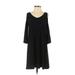 Annalee + Hope Casual Dress - A-Line Cold Shoulder 3/4 sleeves: Black Print Dresses - Women's Size X-Small