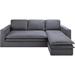 Brown/Gray Sectional - Wade Logan® Aspacia 69" Cotton Square Arm Modular Sofa Cotton | 37 H x 69 W x 45 D in | Wayfair