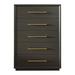 Everly Quinn Zara 5 - Drawer Dresser Wood in Brown/Gray | 50.98 H x 35.98 W x 20 D in | Wayfair 5BFE46F644A746CBA7698388E0ED486A