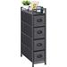 Rebrilliant Madux 4 Drawer Storage Drawer Metal/Fabric in Black | 32 H x 8 W x 17 D in | Wayfair 46F69B0A7C9D419E8025FD1C077E5F78