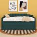 Rosdorf Park Karel Twin Size Upholstered Daybed w/ Trundle in Green | Wayfair 0BDB7C6B37F24CACB1A4C6644A448216