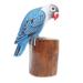 Wildon Home® Anbut Lovebird Figurine Wood in Blue/Brown/Gray | 6.75 H x 4.7 W x 3.9 D in | Wayfair 611426DB63E3416FB0303238F5913F38