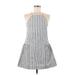 Milly Casual Dress - A-Line Halter Sleeveless: Gray Print Dresses - Women's Size 2