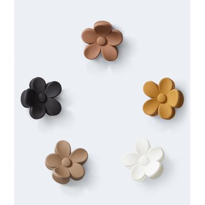 Aeropostale Womens' Neutral Flower Claw Hair Clip 5-Pack - Multi-colored - Size One Size - Cotton