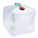 Grands sacs d'eau pliables 20l équipement de Camping pique-nique en plein air sac d'eau potable