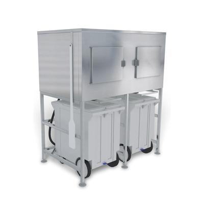 Kloppenberg SPS-2 Shuttle Plus Storage Center Mounted Ice Bagging & Dispensing System w/ 1500 lb Bin, Stainless Steel