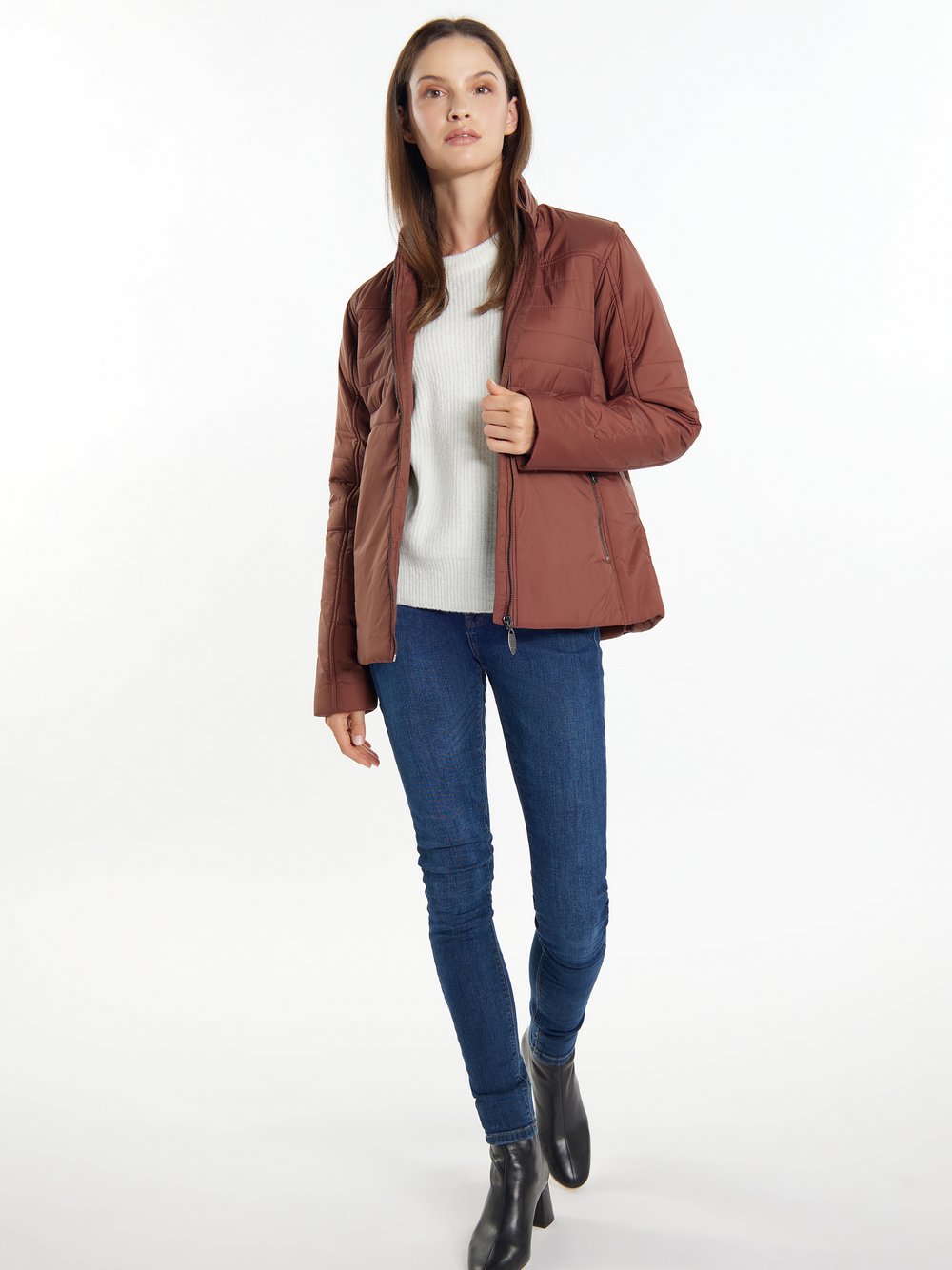 Usha leichte Steppjacke Damen braun, XL Image