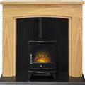 Adam Turin Black & Oak Effect Stove Suite