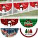 1 Pieces Christmas Bunting Flag 1.5 x 3 Ft Winter Flag Bunting for Porch Christmas Pleated Fan Flag Christmas Yard Hanging Bunting Flag Christmas Bunting Outdoor for Xmas Party Decor