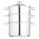 Kitchencraft Stainless Steel Three Tier 20Cm Steamer