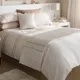 Chartwell Como Striped Cream & Salmon Pink King Size Bed Cover Set