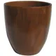 Sevilla Dark Brown Wood Effect Ceramic Plant Pot (Dia)19Cm