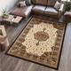 Wadan 60X220 Cm Brown Tabriz Royal Rug, 10mm Soft Pile Oriental Rug, Washable Area Rugs, Royal Tabriz Rug For Home And Office