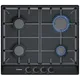 Bosch Pcp616B90E 4 Burner Black Steel Gas Hob, (W)582mm