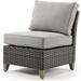 Grand Patio Outdoor Furniture Patio Wicker Armless Single Sofa Couch Chair Gray