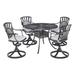 Afuera Living Traditional Aluminum 5 Piece Outdoor Dining Set in Charcoal