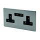 Varilight 13A Grey Double Usb Socket