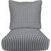 Indoor Outdoor Pillow Back Deep Seating Cushion Set 24â€�X 27â€� X 5â€� Seat 25â€� X 21â€� Back Choose Color (Dawson Pewter Black Plaid)