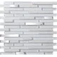 House of Mosaics Quartz Linear Quartz Stone Effect Glass & Metal Wall Mosaic Tile Sheet Sample