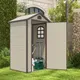 Costway Outdoor Storage Shed Weather Resistant Garden Shed W/ Lockable Door& Air Vents