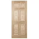Colonial 6 Panel Hardwood Veneer Unglazed External Front Door Rh Or Lh, (H)1981mm (W)838mm