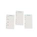 3 Sets 6-Hole Loose-leaf Filler Papers Assorted Replacement Spiral Notebook Paper (A6)