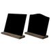 wood chalkboard 2Pcs Wood Chalkboard Signs with Support Easels Desktop Message Board Signs