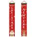 2 Pcs Couplets Christmas Porch Front Door Hanging Banners Outdoor Flags Signs Holiday Decor for Home Type 4