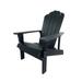 Synthetic Wood Adirondack Chair Black - 29.5"W x 34"D x 36.5"H