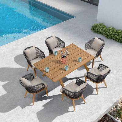 PURPLE LEAF Outdoor Dining Set for Garden Deck Wicker Table and Chairs Set-11 Piece