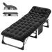 Portable Folding Camping Cot with Mattress Pillow, Patio Lounge Chair